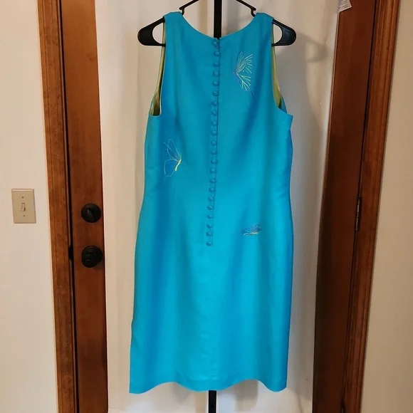 Talbot's Turquoise Sheath, Size 16 - Picture 2 of 6